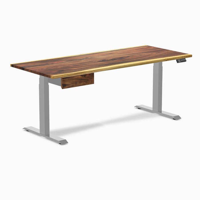 Desky Dual Hardwood Standing Desk With Drawer