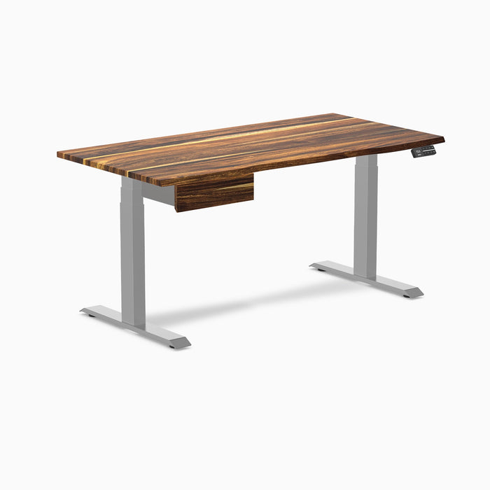 Desky Dual Hardwood Standing Desk With Drawer