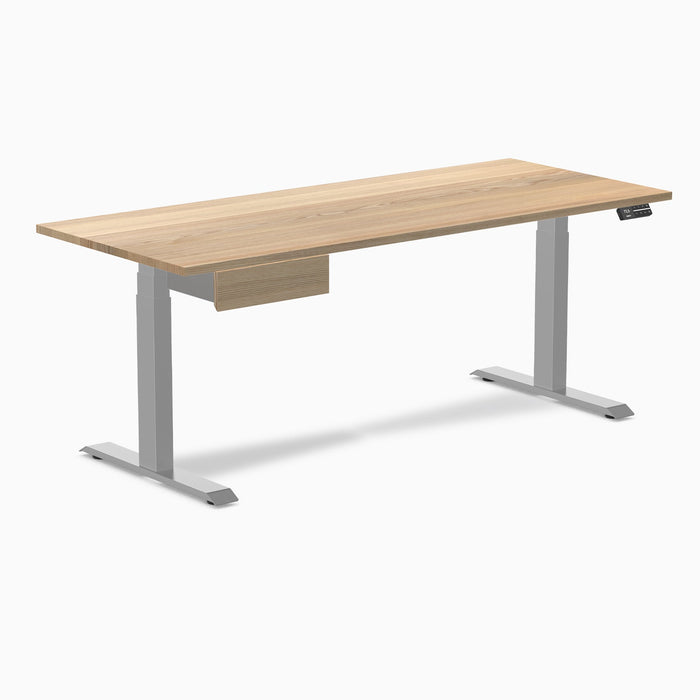 Desky Dual Hardwood Standing Desk With Drawer