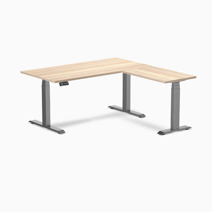 Desky L-Shape Laminate Sit Stand Desk