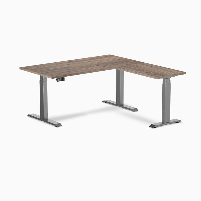 Desky L-Shape Laminate Sit Stand Desk