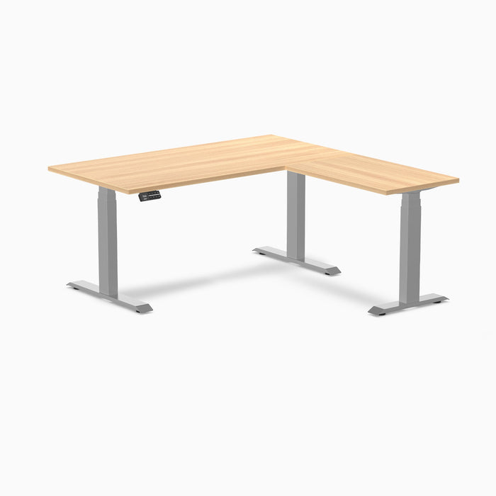 Desky L-Shape Laminate Sit Stand Desk