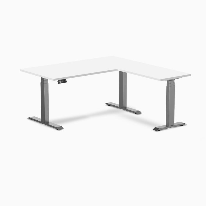 Desky L-Shape Laminate Sit Stand Desk