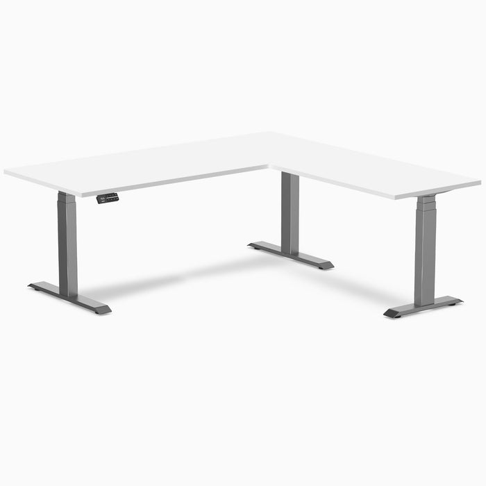 Desky L-Shape Laminate Sit Stand Desk