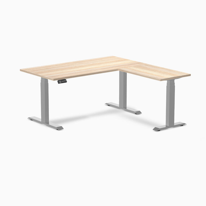 Desky L-Shape Laminate Sit Stand Desk